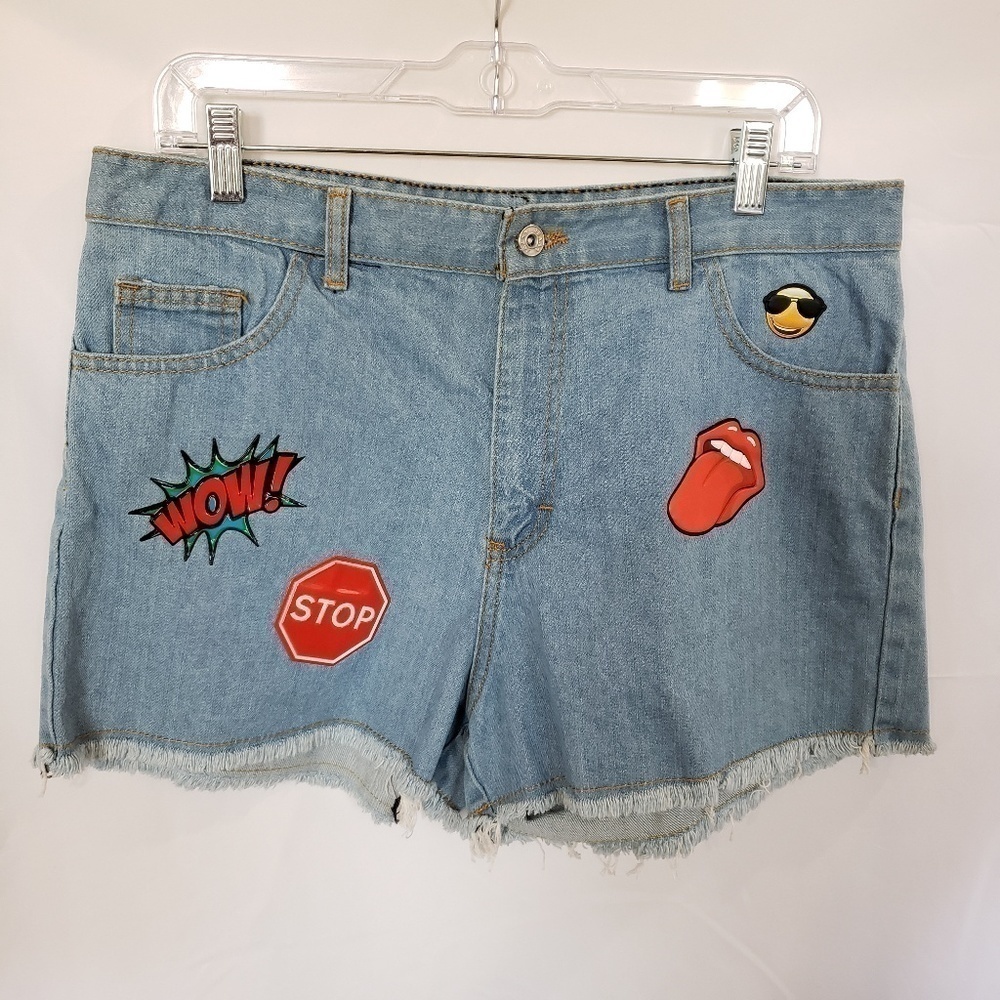 HIGH rise Waist Jean Short Retro flare